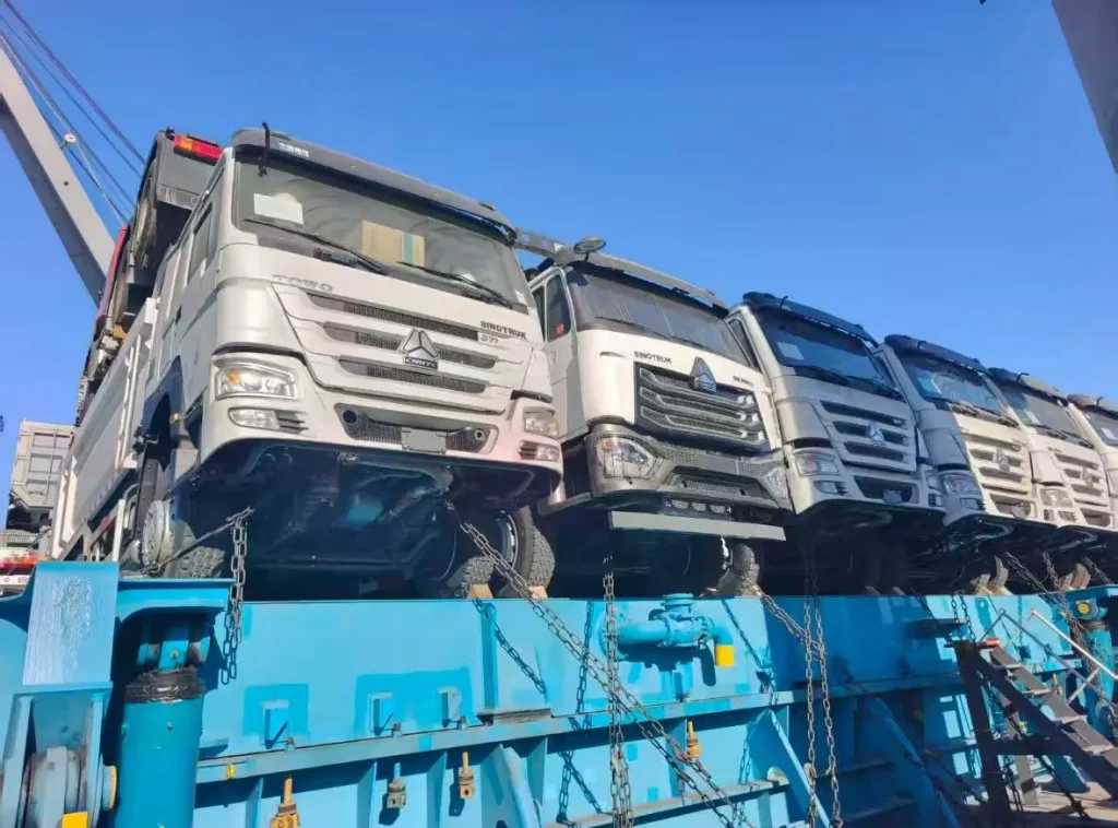Two HOWO 6x4 Dump Trucks Are Heading to Nigeria - Shipped from Qingdao